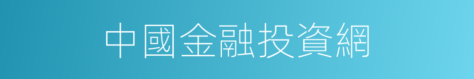 中國金融投資網的同義詞