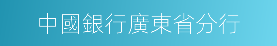 中國銀行廣東省分行的同義詞