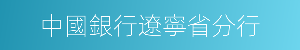 中國銀行遼寧省分行的同義詞