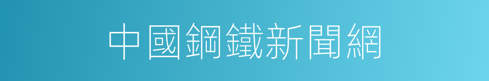 中國鋼鐵新聞網的同義詞