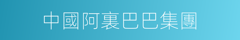 中國阿裏巴巴集團的同義詞