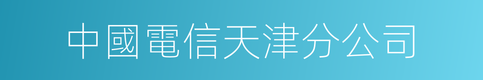 中國電信天津分公司的同義詞