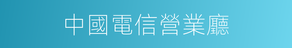 中國電信營業廳的同義詞