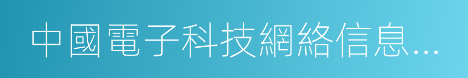 中國電子科技網絡信息安全有限公司的同義詞