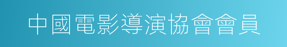 中國電影導演協會會員的同義詞