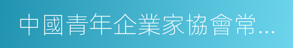 中國青年企業家協會常務理事的同義詞