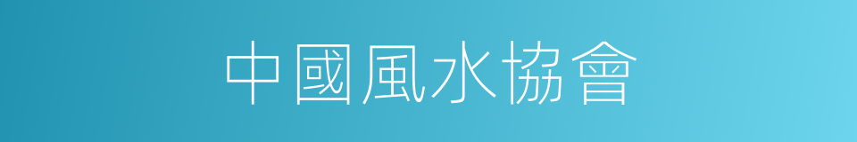 中國風水協會的同義詞
