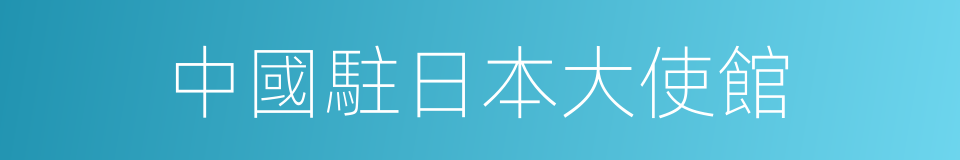 中國駐日本大使館的同義詞