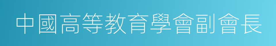 中國高等教育學會副會長的同義詞