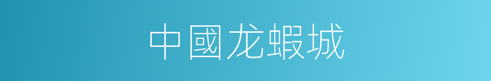 中國龙蝦城的同義詞