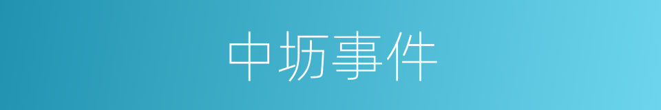 中坜事件的同义词