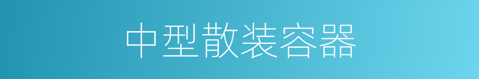 中型散装容器的同义词