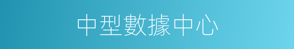 中型數據中心的同義詞
