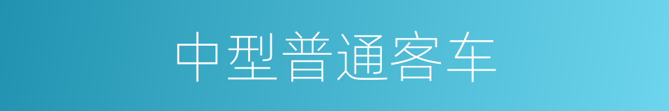 中型普通客车的同义词