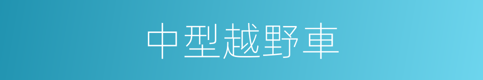 中型越野車的同義詞