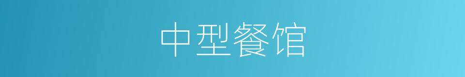 中型餐馆的同义词