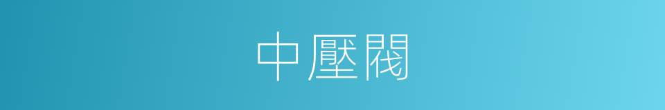 中壓閥的同義詞