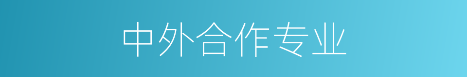 中外合作专业的同义词