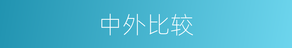 中外比较的同义词