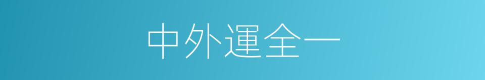 中外運全一的同義詞