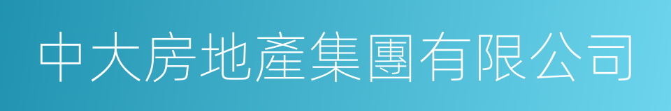 中大房地產集團有限公司的同義詞