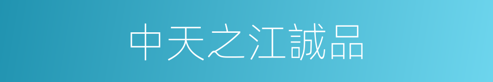 中天之江誠品的同義詞
