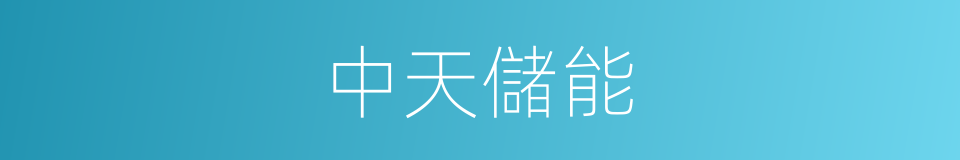 中天儲能的同義詞