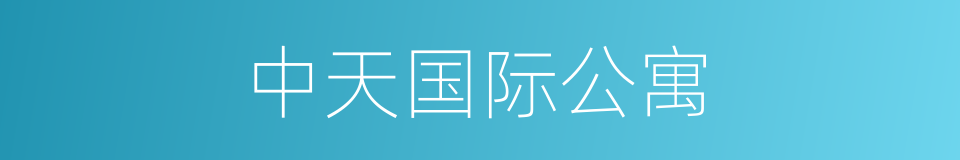 中天国际公寓的同义词