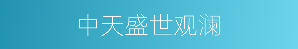 中天盛世观澜的同义词