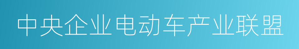 中央企业电动车产业联盟的同义词