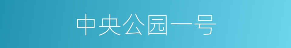 中央公园一号的同义词