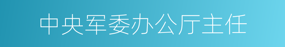 中央军委办公厅主任的同义词