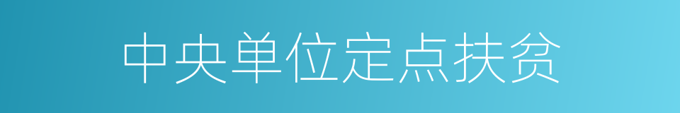 中央单位定点扶贫的同义词