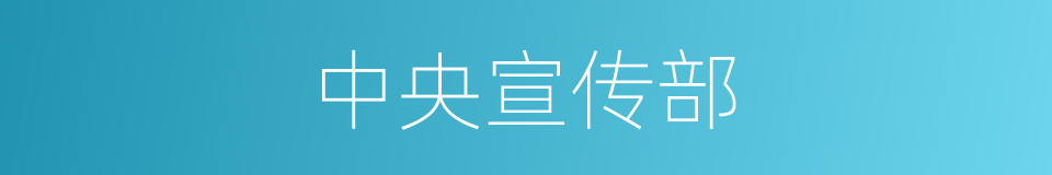 中央宣传部的同义词