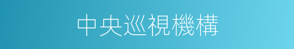 中央巡視機構的同義詞