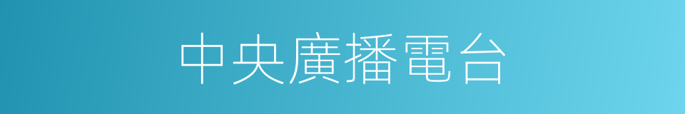 中央廣播電台的同義詞