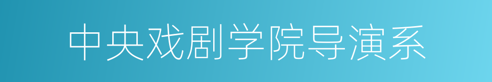 中央戏剧学院导演系的同义词