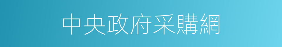 中央政府采購網的同義詞