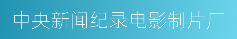 中央新闻纪录电影制片厂的同义词