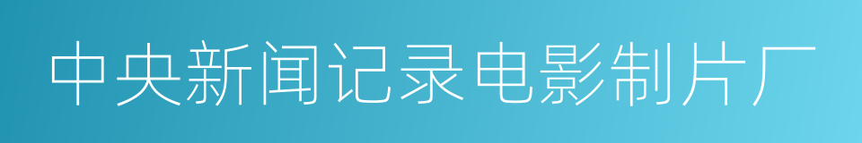 中央新闻记录电影制片厂的同义词