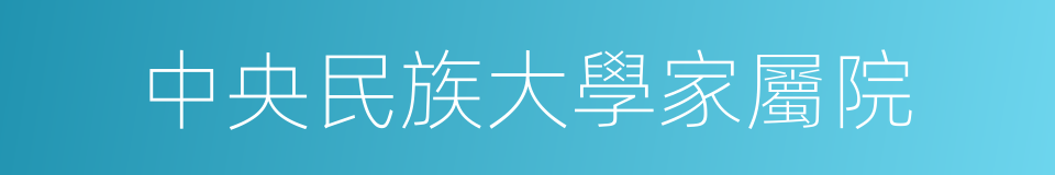 中央民族大學家屬院的同義詞