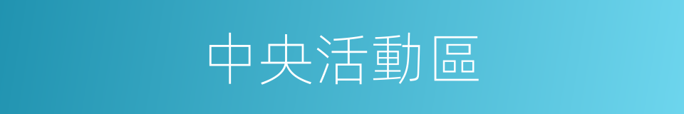 中央活動區的同義詞