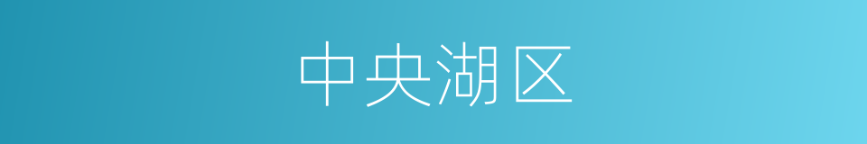 中央湖区的同义词