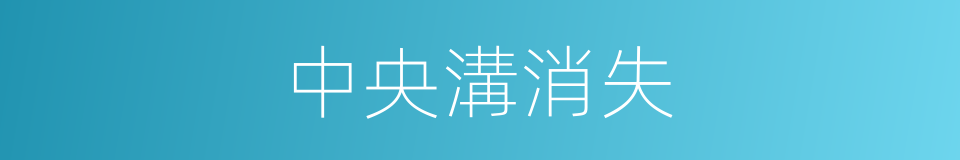 中央溝消失的同義詞