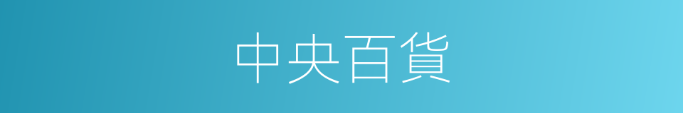 中央百貨的同義詞