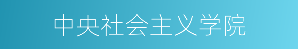 中央社会主义学院的同义词