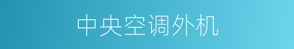 中央空调外机的同义词