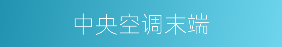 中央空调末端的同义词