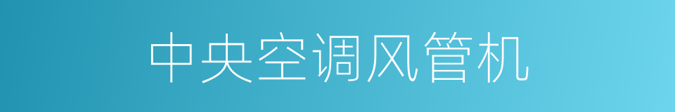 中央空调风管机的同义词