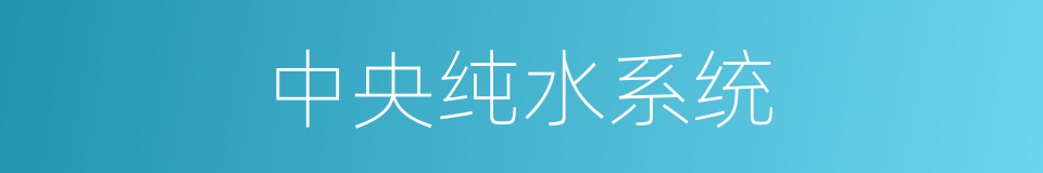 中央纯水系统的同义词